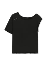 MATIN KIM ASYMMETRIC OFF SHOULDER TOP IN BLACK