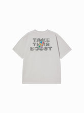 ADLV TAKE YOUR BOOST PIGMENT SHORT SLEEVE T-SHIRT LIGHT GRAY