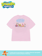 ADLV BUBBLE FONT SPONGEBOB SHORT SLEEVE T-SHIRT LIGHT PINK