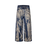 Washed loose jeans