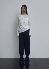 BOHEMSEO SOFT DRAPING T, WHITE