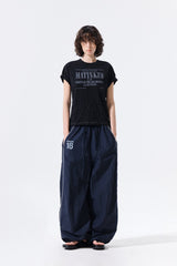 MATIN KIM LETTERING GRAFFITI CREASE TOP IN BLACK
