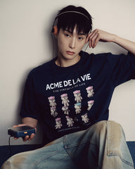 ADLV PLASTIC AC BEAR SHORT SLEEVE T-SHIRT NAVY