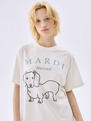 MARDI TSHIRT DDANJI CH.06_CREAM MOSSGREEN