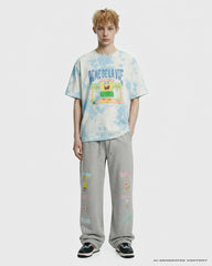 ADLV HULA DANCE SPONGEBOB SHORT SLEEVE T-SHIRT BLUE