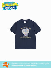 ADLV WOMAN HEART PEARL SHORT SLEEVE T-SHIRT NAVY