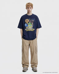 ADLV THE ADVENTURES OF SPONGEBOB SHORT SLEEVE T-SHIRT NAVY