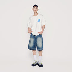ADLV CRAYON THREE BEAR ARTWORK SHORT SLEEVE T-SHIRT CREAM