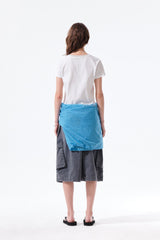 MATIN KIM TONAL RIB LOGO CROP TOP IN WHITE