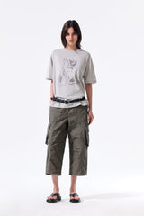 MATIN KIM PORTRAIT GRAFFITI LOGO TOP IN LIGHT GREY