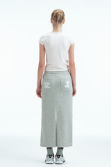 SLIT NECK T-SHIRT - PINK