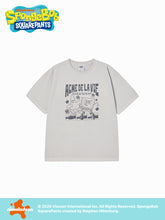 ADLV PERFECT PARTNER SPONGEBOB PIGMENT SHORT SLEEVE T-SHIRT LIGHT GRAY