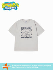 ADLV PERFECT PARTNER SPONGEBOB PIGMENT SHORT SLEEVE T-SHIRT LIGHT GRAY