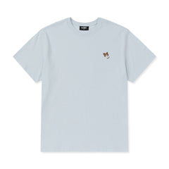 NERDY Handsome Cat Wappen Short Sleeve T-Shirt Soft Blue