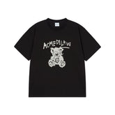 ADLV DRAWING BEAR SHORT SLEEVE T-SHIRT BLACK
