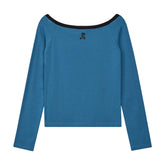 OFF-SHOULDER TOP - BLUE