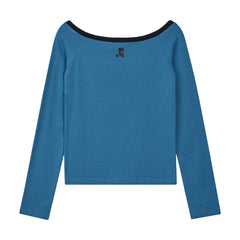 OFF-SHOULDER TOP - BLUE