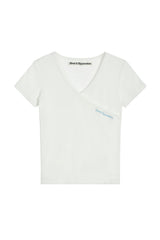 WRAP HALF SLEEVE TOP - WHITE