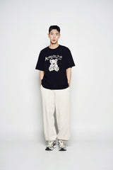 ADLV DRAWING BEAR SHORT SLEEVE T-SHIRT BLACK