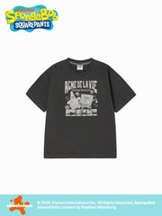 ADLV PERFECT PARTNER SPONGEBOB PIGMENT SHORT SLEEVE T-SHIRT CHARCOAL