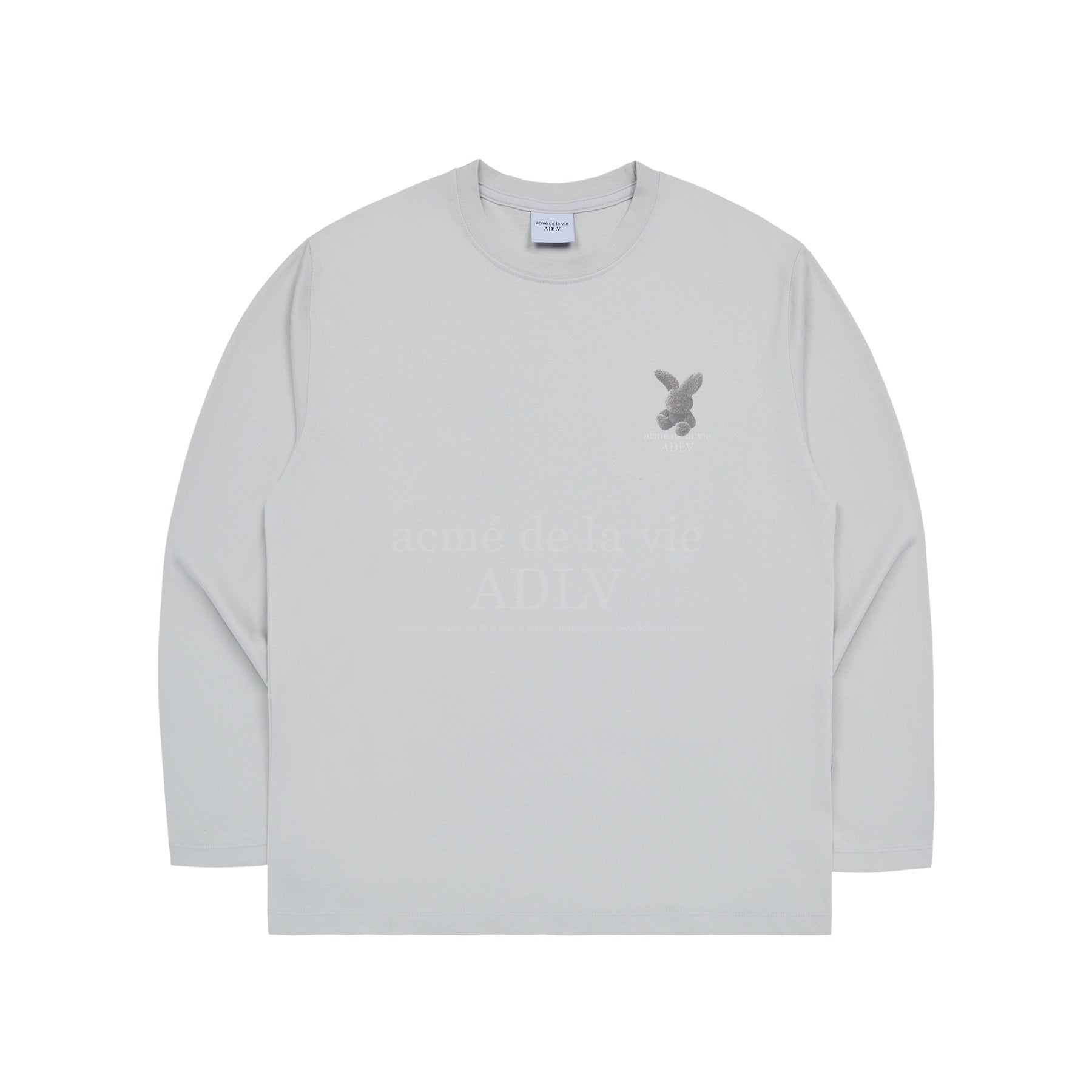 【IN STOCK】ADLV FUZZY RABBIT LONG SLEEVE T-SHIRT GREY