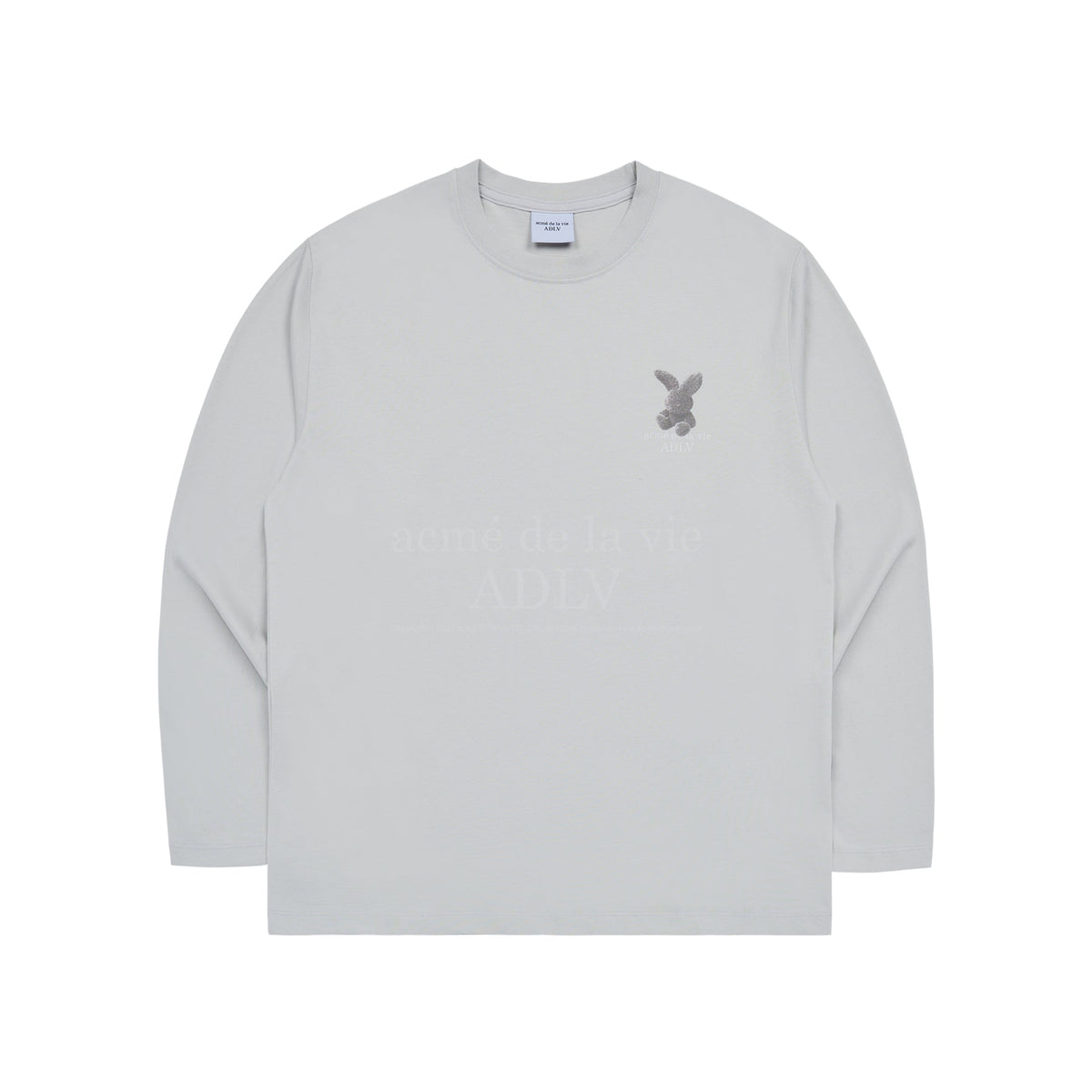 【IN STOCK】ADLV FUZZY RABBIT LONG SLEEVE T-SHIRT GREY