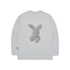 【IN STOCK】ADLV FUZZY RABBIT LONG SLEEVE T-SHIRT GREY