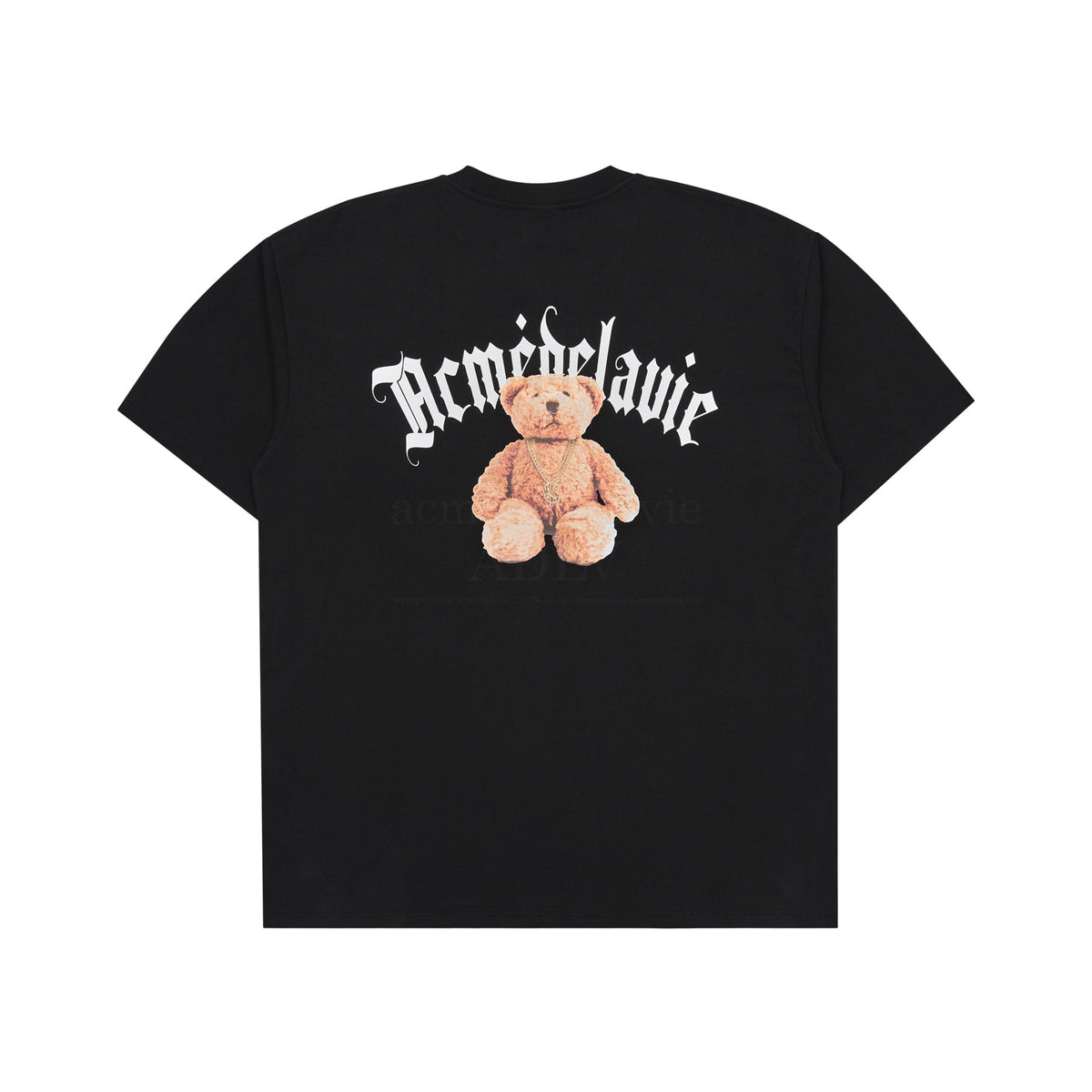 【IN STOCK】ADLV GOLD CHAIN BEAR DOLL SHORT SLEEVE T-SHIRT BLACK