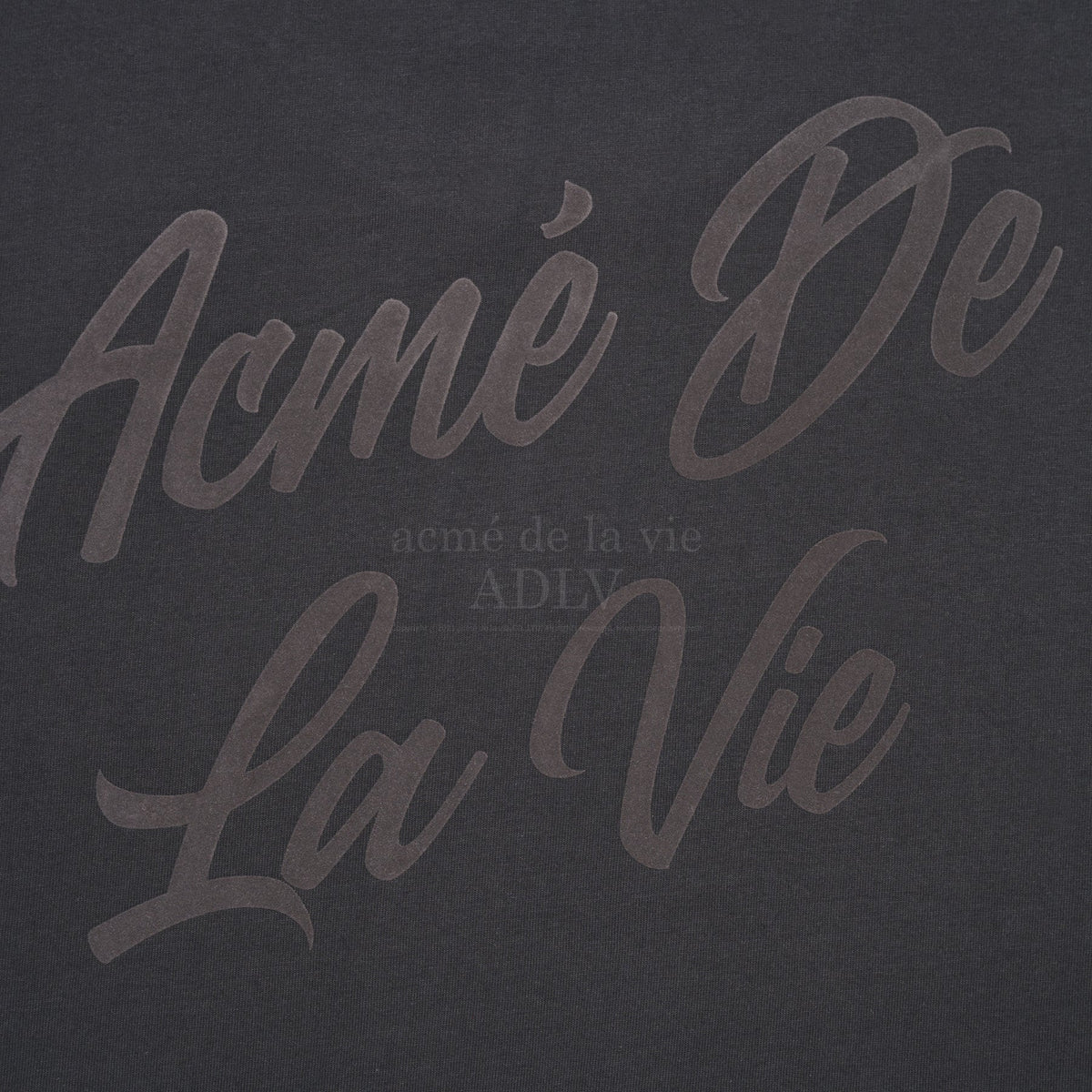 ADLV SCRIPT LOGO PRINTING SHORT SLEEVE T-SHIRT CHARCOAL