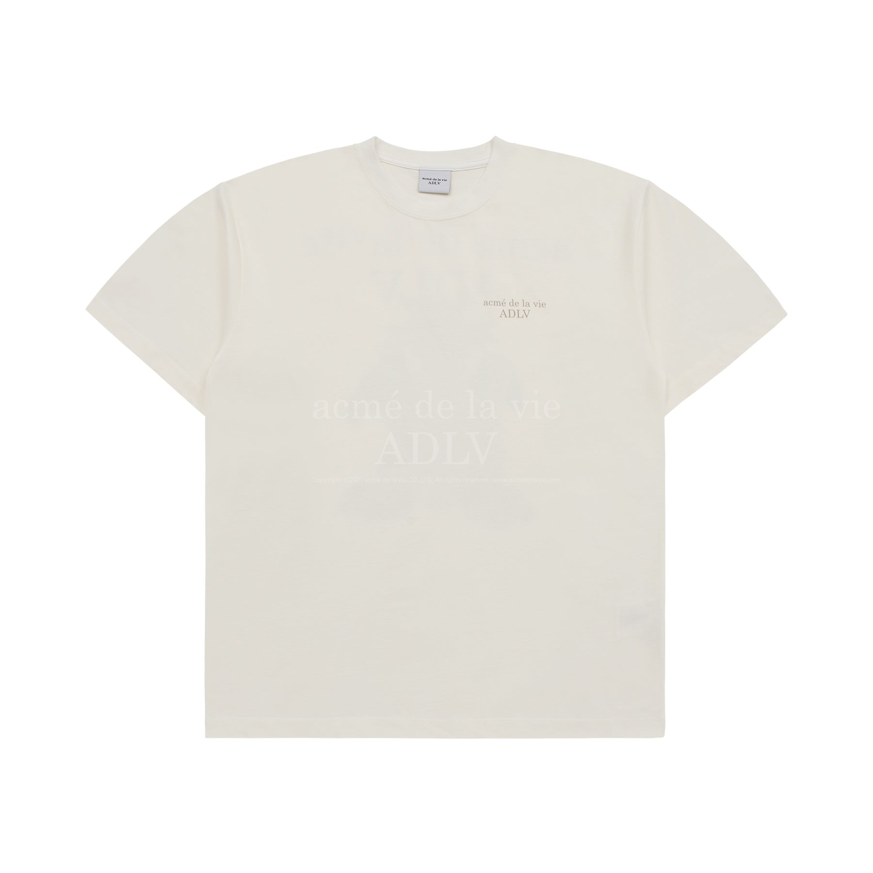 ADLV FUZZY DRAGON ARTWORK SHORT SLEEVE T-SHIRT CREAM