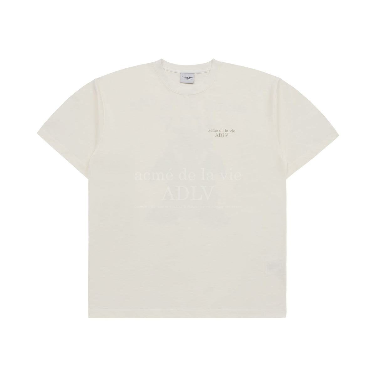 ADLV FUZZY DRAGON ARTWORK SHORT SLEEVE T-SHIRT CREAM