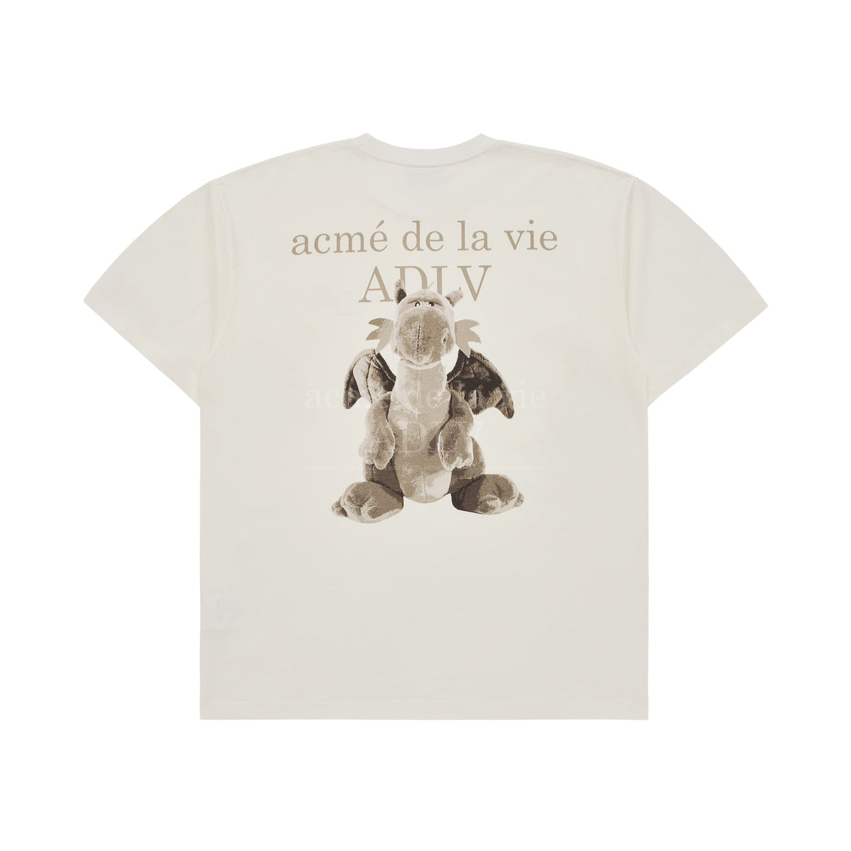 ADLV FUZZY DRAGON ARTWORK SHORT SLEEVE T-SHIRT CREAM