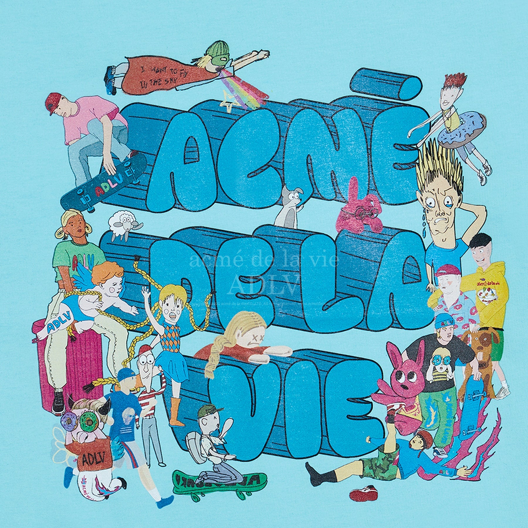 【IN STOCK】ADLV FRIENDS 2 SHORT SLEEVE T-SHIRT SKYBLUE