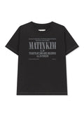MATIN KIM LETTERING GRAFFITI CREASE TOP IN BLACK