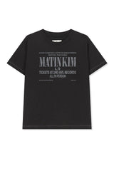 MATIN KIM LETTERING GRAFFITI CREASE TOP IN BLACK