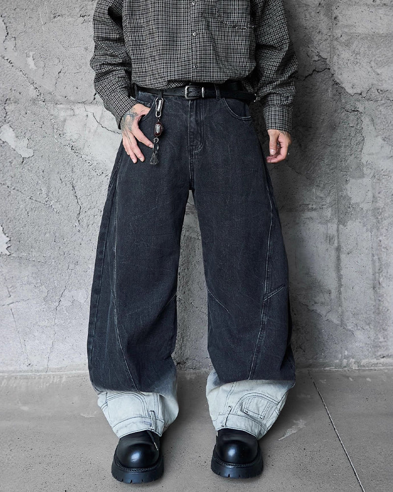 Contrast gradient jeans