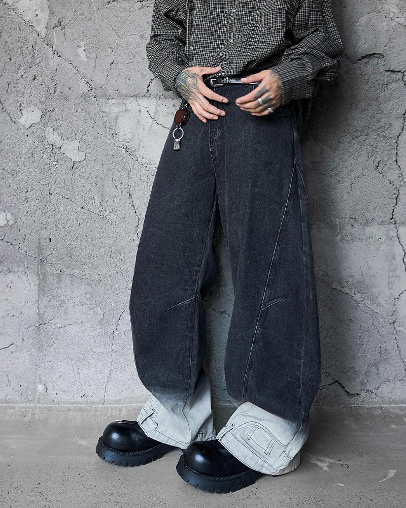 Contrast gradient jeans