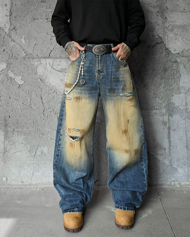 ripped distressed jeans