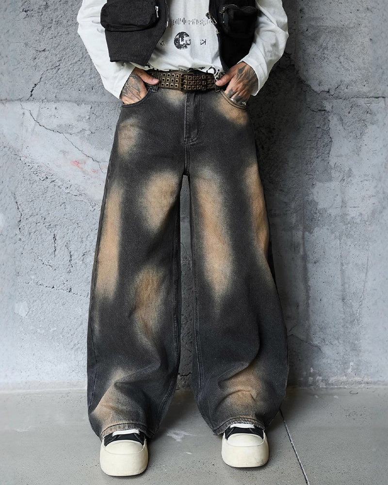 loose denim trousers
