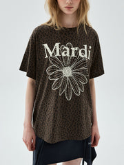MARDI TSHIRT LEOPARD FLOWERMARDI CRACKED_BROWN IVORY