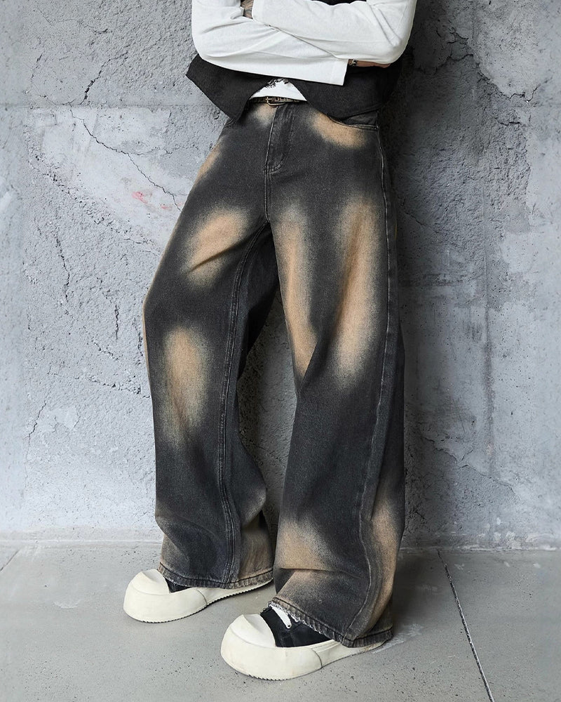 loose denim trousers