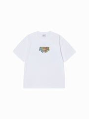 ADLV SWIRLING AC BEAR SHORT SLEEVE T-SHIRT WHITE