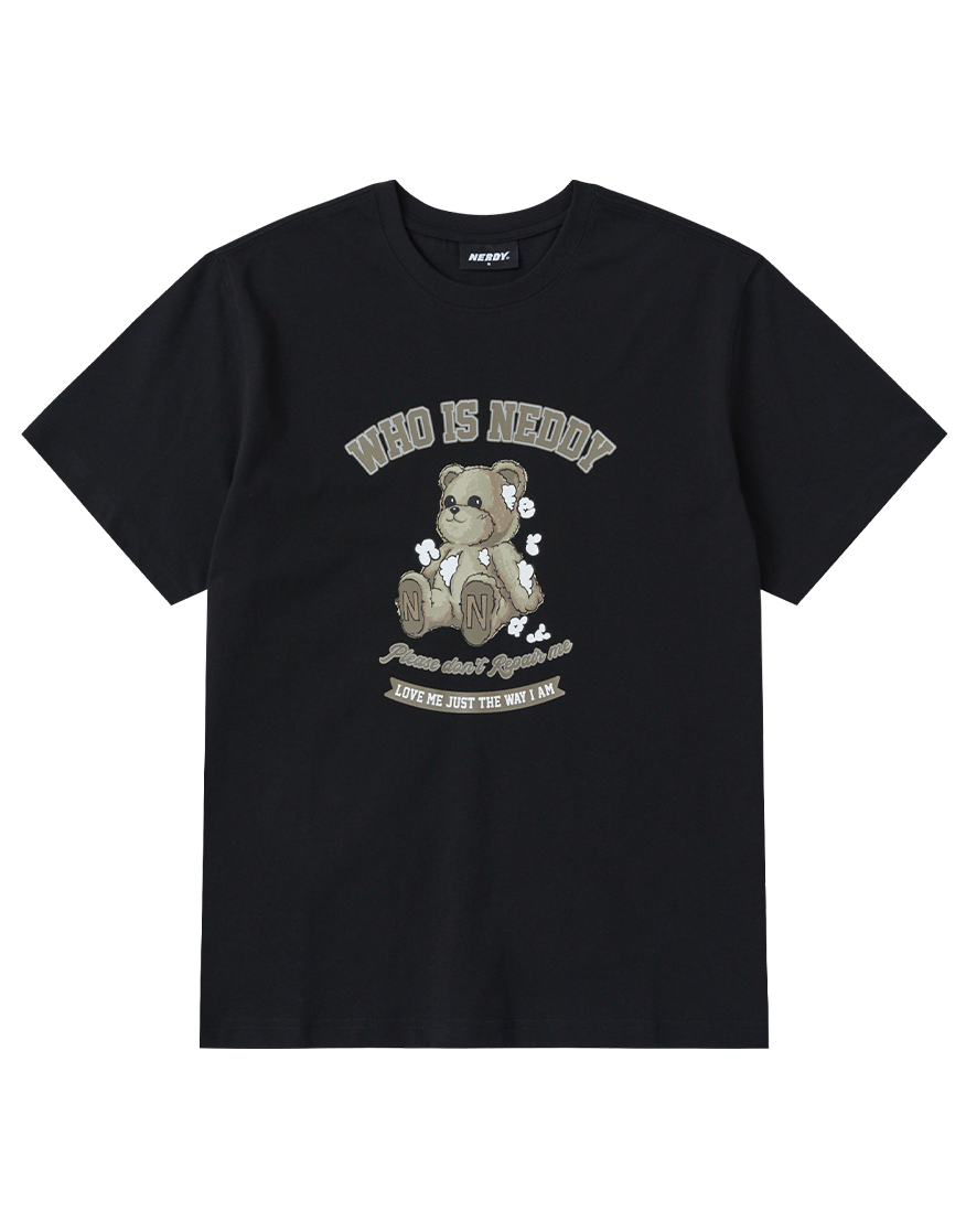 NERDY Who is Neddy Short Sleeve T-Shirt Black