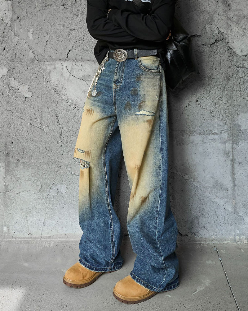 ripped distressed jeans
