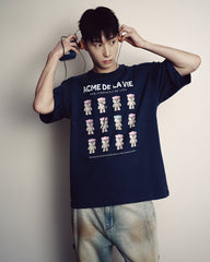 ADLV PLASTIC AC BEAR SHORT SLEEVE T-SHIRT NAVY