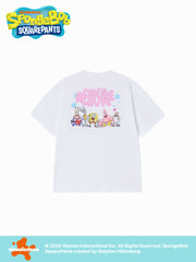 ADLV BUBBLE FONT SPONGEBOB SHORT SLEEVE T-SHIRT WHITE