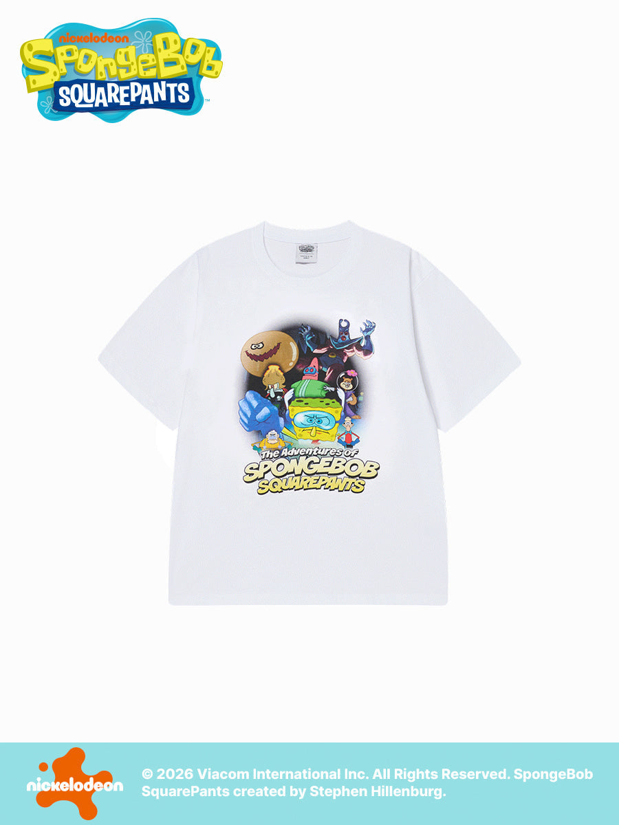 ADLV THE ADVENTURES OF SPONGEBOB SHORT SLEEVE T-SHIRT WHITE