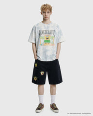 ADLV HULA DANCE SPONGEBOB SHORT SLEEVE T-SHIRT CHARCOAL