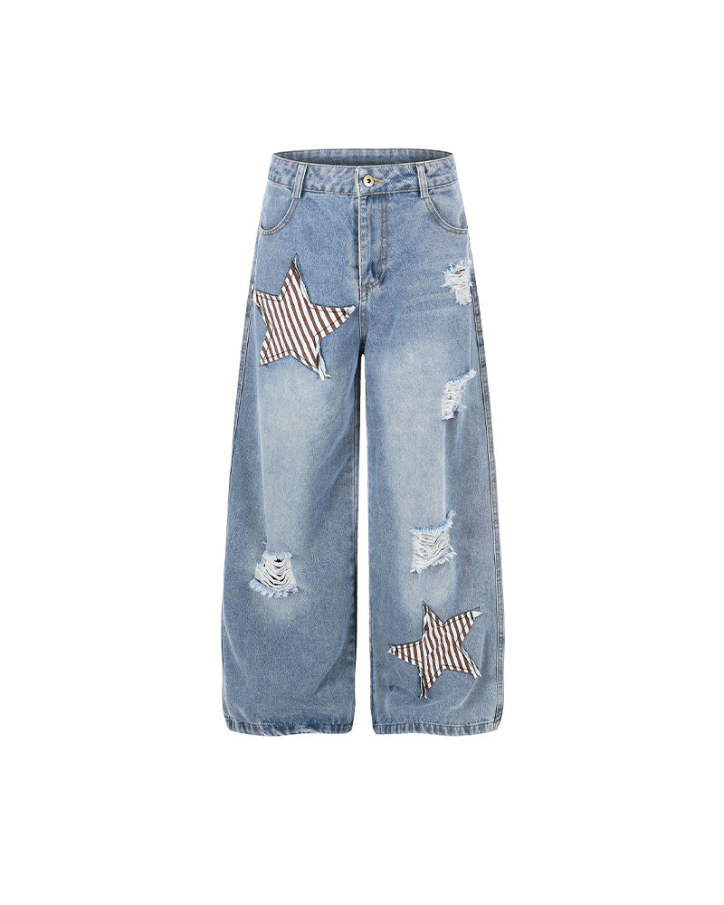 Retro ripped star jeans