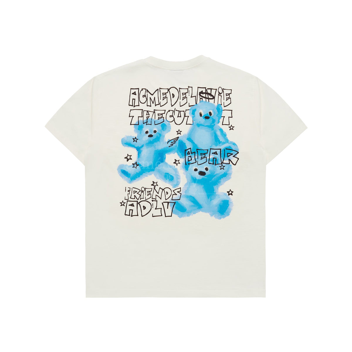 ADLV CRAYON THREE BEAR ARTWORK SHORT SLEEVE T-SHIRT CREAM